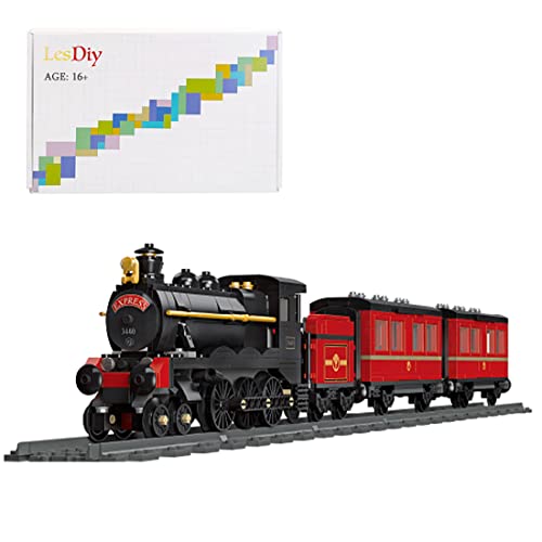 IMOC Retro-Dampfzug mit Gleisbaukasten-Set, 789PCS Zug Series Bausatz, Kompatibel mit Lego Technik von IMOC