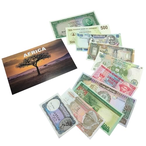 IMPACTO COLECCIONABLES 10 Geldscheine aus Afrika - Banknoten Weltwährungs Sammlung - Altes Geld mit Echtheitszertifikat - Geld Scheine für Sammler & wissbegierige Kinder - Geldschein Kollektion IMPACTO COLECCIONABLES 10 Geldscheine aus Afrika - Banknoten Weltwährungs Sammlung - Altes Geld mit Echtheitszertifikat - Geld Scheine für Sammler & wissbegierige Kinder - Geldschein Kollektion von IMPACTO COLECCIONABLES