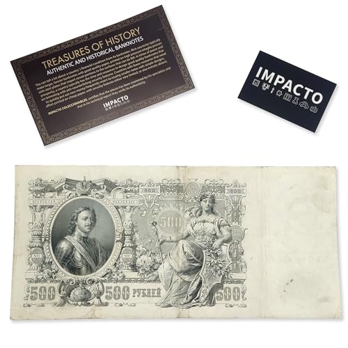 IMPACTO COLECCIONABLES Ancient banknotes — Russia 500 rubles 1912. Peter the Great, the largest banknote in the world. With certificate of authenticity von IMPACTO COLECCIONABLES