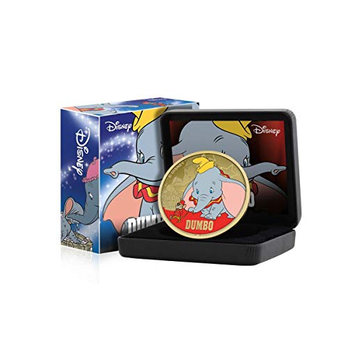 Disney Dumbo Classics Kollektion - 24 Karat vergoldete 65 mm Sammlermünze der Luxusklasse von IMPACTO COLECCIONABLES