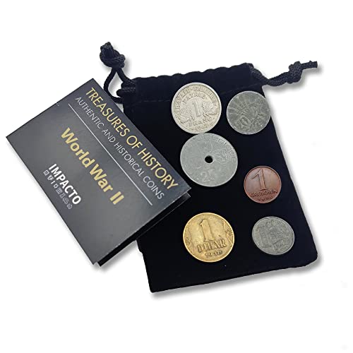 IMPACTO COLECCIONABLES Zweiter Weltkrieg - 6 Originalmünzen aus dem deutsch besetzten Europa - 1925-1945 von IMPACTO COLECCIONABLES