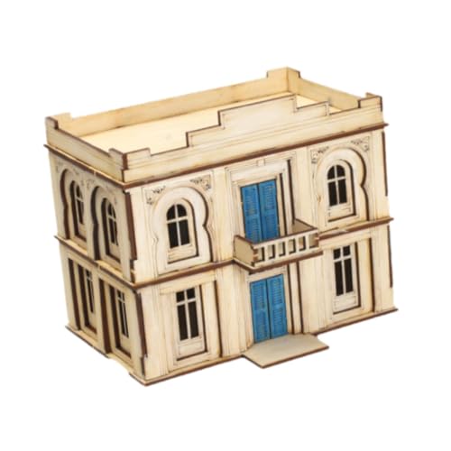 INACMWIH 1:72 Holz Architektur Kits 3D Puzzle Gebäude DIY Kits für Dioramen Geschenk 2 Etagen von INACMWIH