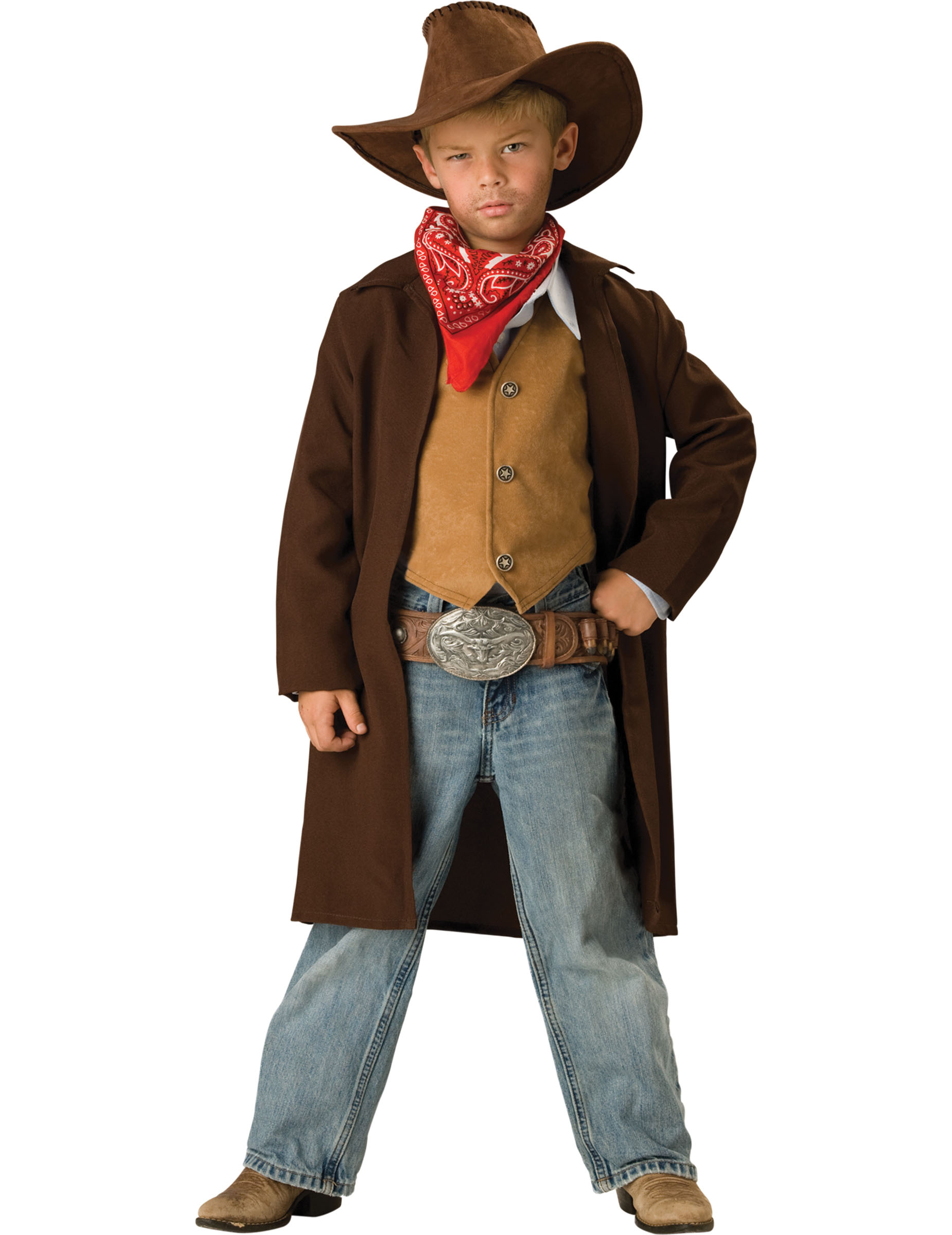 Cowboy Kinder-Kostüm braun-rot von INCHARACTER