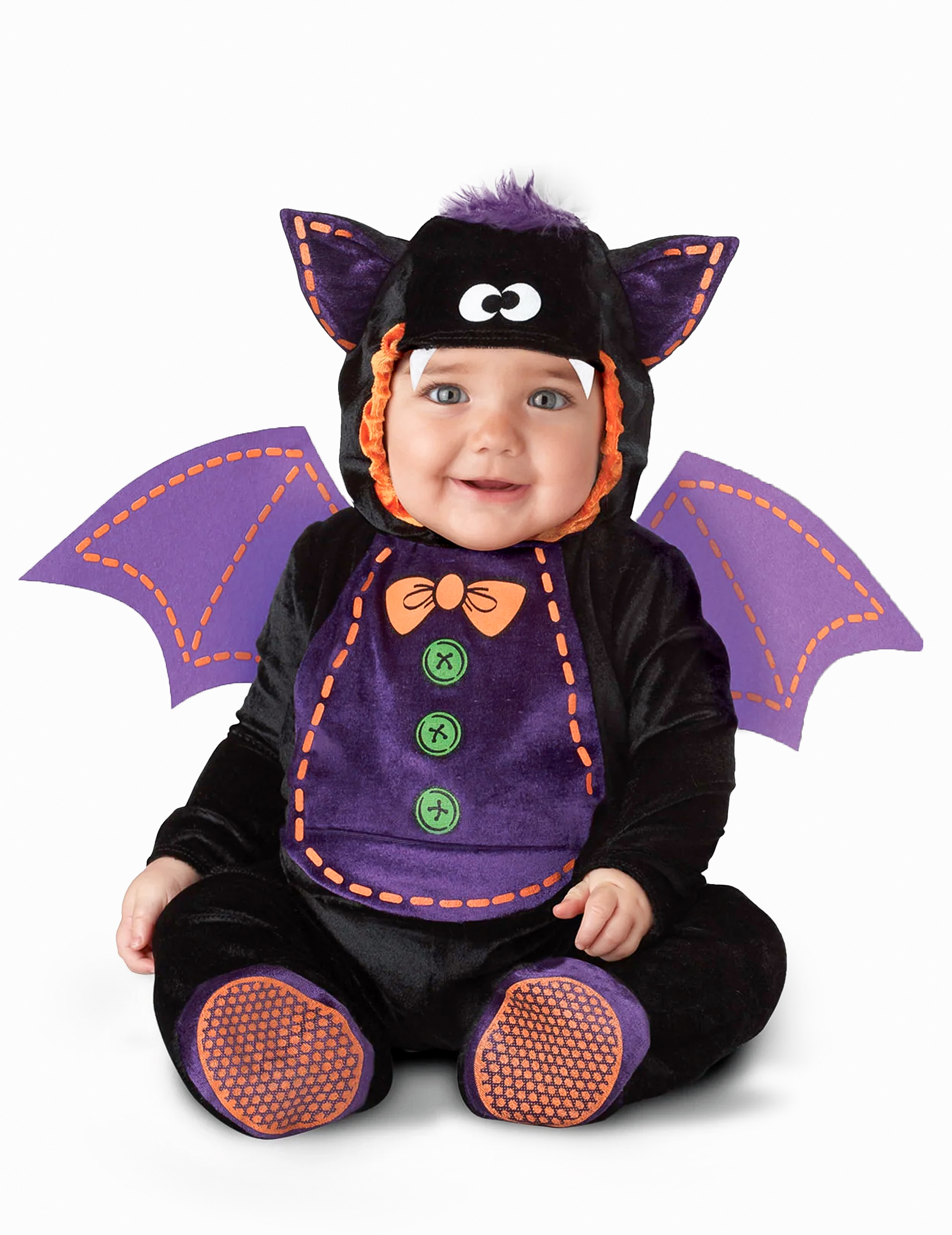 Süsse Fledermaus Babykostüm schwarz-lila von KARNEVAL-MEGASTORE