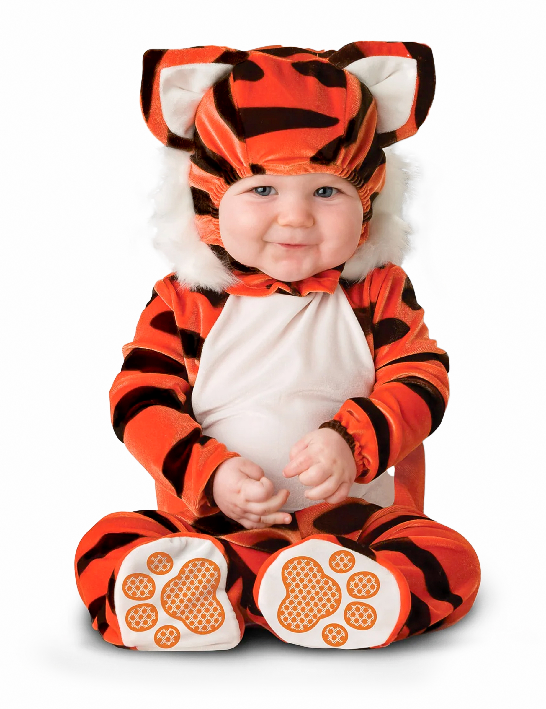 Tiger-Kostüm für Babys orange-schwarz von KARNEVAL-MEGASTORE