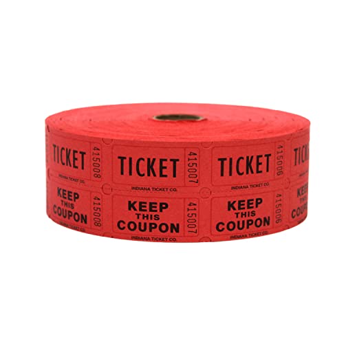 Red Double Verlosung Ticket Roll, 2000/roll von INDIANA TICKET COMPANY