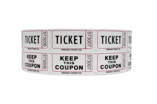 INDIANA TICKET COMPANY Weiße Doppeltrense Ticketrolle von INDIANA TICKET COMPANY