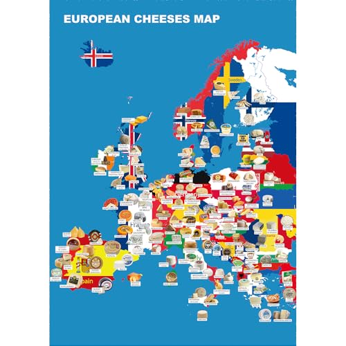 Puzzles für Erwachsene 1000 Teile – Europäisches Käse Puzzle – Herausforderndes Essen Themed Puzzle für Erwachsene Home Decor von INFMETRY