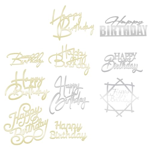 INGJIA 10Pcs Happy Birthday Tortendeko, Cake Topper Geburtstag, Acryl Tortendeko Geburtstag, Happy Birthday Tortendeko Geburtstag, Cupcake Topper INGJIA 10Pcs Happy Birthday Tortendeko, Cake Topper Geburtstag, Acryl Tortendeko Geburtstag, Happy Birthday Tortendeko Geburtstag, Cupcake Topper von INGJIA