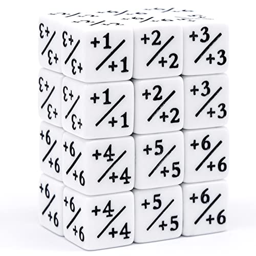 inheming 24 Stücke Würfelzähler Zeichen Würfel D6 16mm Würfel Cube Loyalität,Würfel Set Kompatibel mit MTG, CCG, Kartenspiel Zubehör von inheming