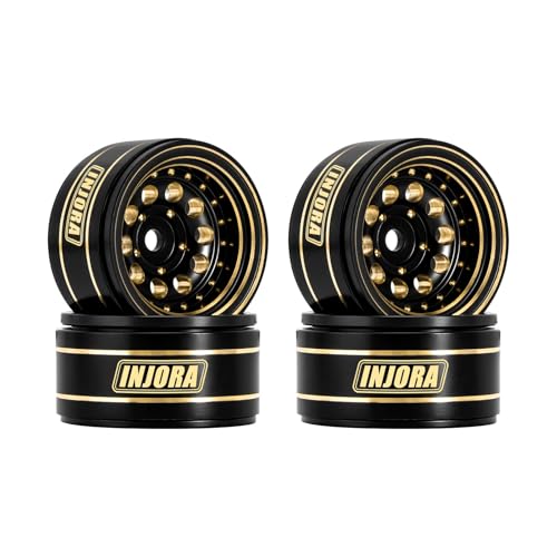 INJORA 1.0" Beadlock Felgen Schwarz Beschichtet Messing Felgen für 1/24 1/18 RC Crawler Car Axial SCX24 AX24 TRX4M FCX24,Messing INJORA 1.0" Beadlock Felgen Schwarz Beschichtet Messing Felgen für 1/24 1/18 RC Crawler Car Axial SCX24 AX24 TRX4M FCX24,Messing von INJORA