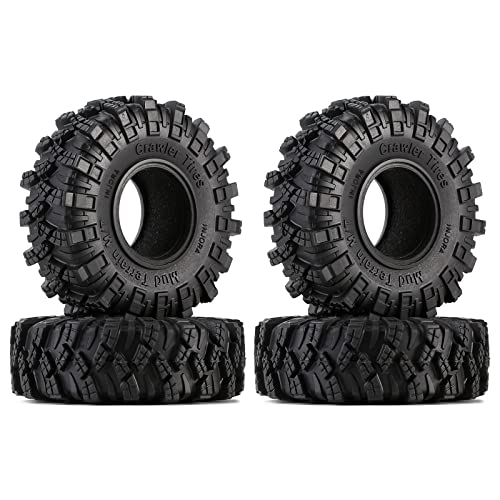 INJORA 1.0 RC Reifen -S5 Crawler Mud Terrain Reifen 4pcs für TRX4M SCX24 AX24 Bronco Gladiator Deadbolt FCX24 FCX18 Axial 1/24 1/18 Crawler Reifen, T1007 INJORA 1.0 RC Reifen -S5 Crawler Mud Terrain Reifen 4pcs für TRX4M SCX24 AX24 Bronco Gladiator Deadbolt FCX24 FCX18 Axial 1/24 1/18 Crawler Reifen, T1007 von INJORA