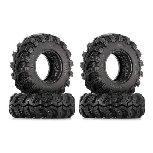 INJORA 1.0" Reifen- 52 * 19mm S5 Mud Paw Crawler Reifen für 1/24 RC Crawler Axial SCX24 FMS FCX24 Enduro24 (T1022) von INJORA