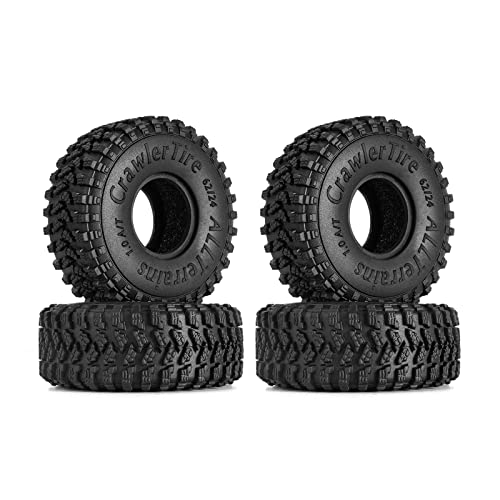 INJORA 1.0 Reifen-S4 All Terrain Crawler Reifen für Axial SCX24 FCX24 Enduro24 AX24 Upgrade Teile,62 * 24mm,T2450 von INJORA