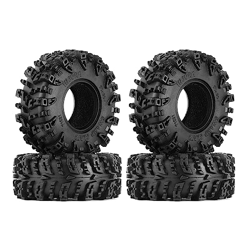 INJORA 1.0 Reifen - S5 Swamp Claw Mud Terrain Reifen für TRX4M AX24 SCX24 FCX24 1/18 1/24 RC Crawler Auto, 56 * 23mm, T1021 von INJORA