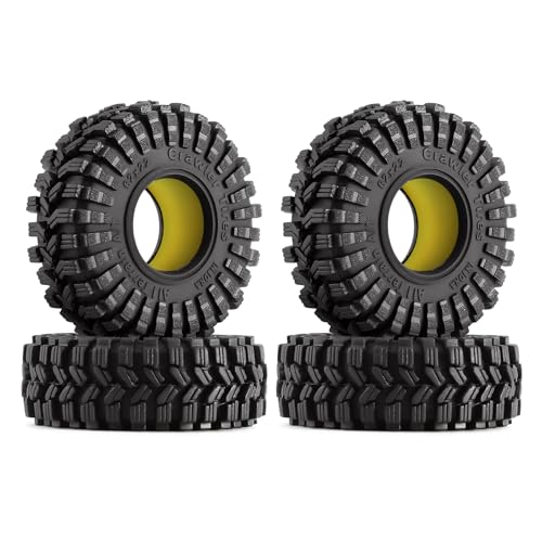 INJORA 1.0 Silikon-Gummi-Einsätze und S5 All-Terrain-Reifen für 1/18 TRX4M 1/24 SCX24 RC Crawler Upgrade von INJORA