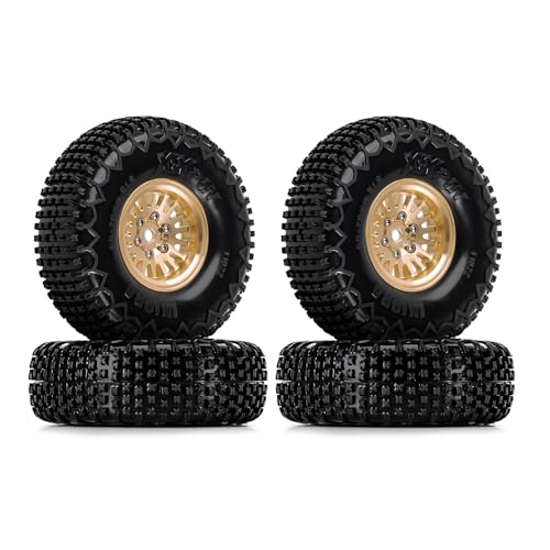 INJORA 1.0 XHX Pin Reifen mit 1.0 Plus Messing Beadlock Felgen Set für TRX4M SCX24 1/18 1/24 RC Crawler INJORA 1.0 XHX Pin Reifen mit 1.0 Plus Messing Beadlock Felgen Set für TRX4M SCX24 1/18 1/24 RC Crawler von INJORA