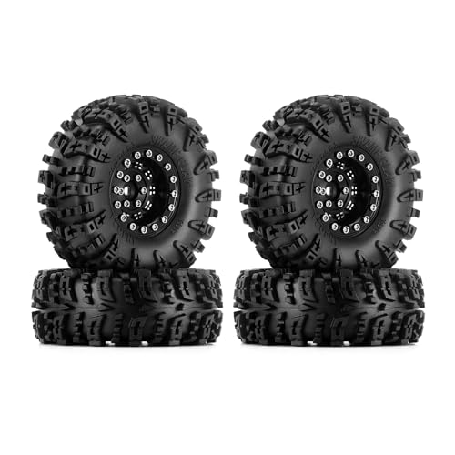 INJORA 1.3" Felgen Reifen-Set - 70 * 27mm S5 Swamp Claw Schlamm Gelände Reifen für 1/18 1/24 SCX24 TRX4M Upgrade RC Crawler Auto von INJORA