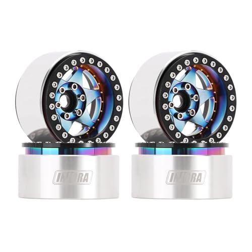 INJORA 1.9" Beadlock Felge - 143g Super Heavy Messing & Aluminium Deep Dish Felge für 1/10 RC Crawler SCX10 TRX4 VS4-10 Gen8,Regenbogen INJORA 1.9" Beadlock Felge - 143g Super Heavy Messing & Aluminium Deep Dish Felge für 1/10 RC Crawler SCX10 TRX4 VS4-10 Gen8,Regenbogen von INJORA