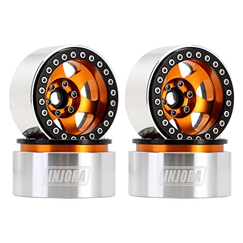 INJORA 1.9 Beadlock Rad Tiefes Gericht Negativer Offset 9.4mm Felge für 1/10 RC Crawler Auto TRX4 Axial SCX10 90046 SCX10 III AXI03007 Redcat Gen 8 7 (W1946) von INJORA