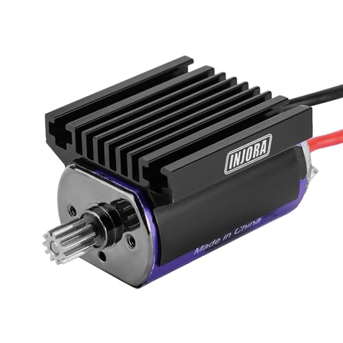 INJORA 180 PRO Gebürsteter 48T Motor mit Edelstahl-Ritzel und Aluminium-Kühler für TRX4M 1/18 RC Crawler Auto Upgrade von INJORA