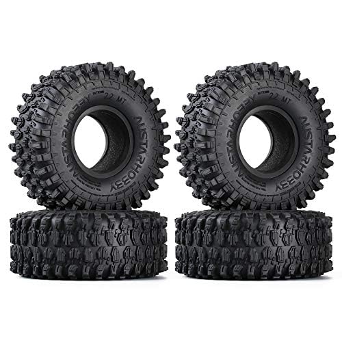 INJORA 2,2inch RC Reifen 4pcs RC Reifen Set für 1:10 RC Rock Crawler Axial SCX10 RR10 Wraith von INJORA