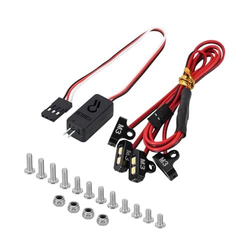 INJORA 4LED Rock Lights Kit mit Controller für SCX10 TRX4 1/10 RC Crawler, Weiß von INJORA