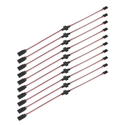 INJORA 10PCS Magnetisches Snap-on JR-Verlängerungskabel für RC-Modelle (34.5cm*10) von INJORA