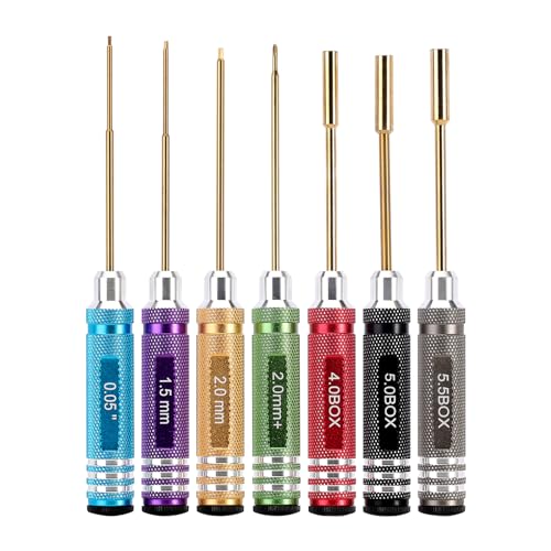 INJORA 7 STK HSS Sechskant-Schraubendreher Schraubendreher-Werkzeugsatz für TRX4M SCX24 FCX24 FCX18 1/18 1/24 RC Mini Crawler Car INJORA 7 STK HSS Sechskant-Schraubendreher Schraubendreher-Werkzeugsatz für TRX4M SCX24 FCX24 FCX18 1/18 1/24 RC Mini Crawler Car von INJORA