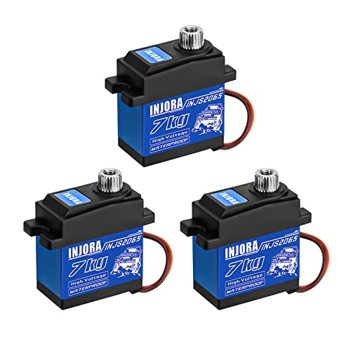 INJORA 7KG 2065 Digital Servo Wasserdicht Hoch Spannung Sub-Micro Schalt Servo für TRX4 TRX6 SCX10 III 1/10 RC Raupenwagen,3PCS INJORA 7KG 2065 Digital Servo Wasserdicht Hoch Spannung Sub-Micro Schalt Servo für TRX4 TRX6 SCX10 III 1/10 RC Raupenwagen,3PCS von INJORA