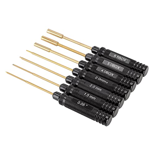 INJORA 7PCS HSS Sechseck Schraubenzieher Sechskantmutter Fahrerschlüssel RC Werkzeug Kit für 1/18 1/24 RC Mini Crawler Auto SCX24 TRX4M FCX24 von INJORA