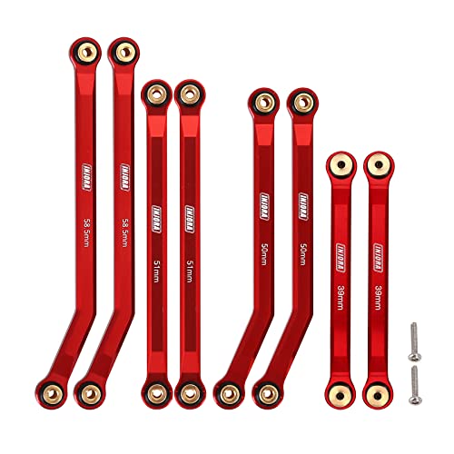 INJORA RC Links 133.7mm CNC Aluminum Hohe Freigabe SCX24 Links Upgrade für 1/24 Crawler Auto LWB Axial SCX24 Bronco C10 JLU 4Runner, 8PCS von INJORA