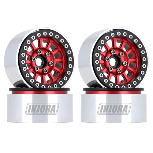INJORA Crawler Felge 1,9inch Beadlock Felgen für 1:10 RC Crawler Axial SCX10 Pro TRX-4 VS4-10 Redcat Gen 8 7 Pro von INJORA