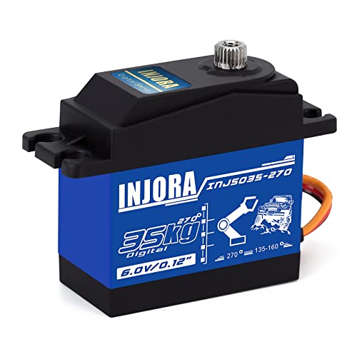 INJORA Digital Servo Motor 35KG Höche Koppel Servo RC Zubehör für RC Roboter RC Modell Crawler Truck (35KG) von INJORA