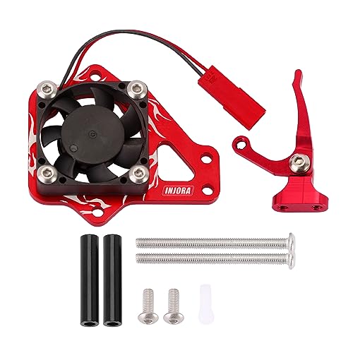 INJORA ESC Einfacher Start Trigger-Netzschalter mit Ventilator für 1/10 RC Crawler TRX4 Upgrade,Rot INJORA ESC Einfacher Start Trigger-Netzschalter mit Ventilator für 1/10 RC Crawler TRX4 Upgrade,Rot von INJORA