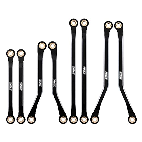 INJORA Hohe Clearance Links CNC Aluminium Link für 1/18 TRX4M Defender Bronco Upgrade RC Crawler, Schwarz von INJORA