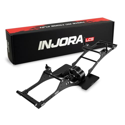 INJORA LCG Kohlefaser-Chassis-Kit mit Mittelgetriebe für 1/10 RC Crawler (INC-10C) von INJORA