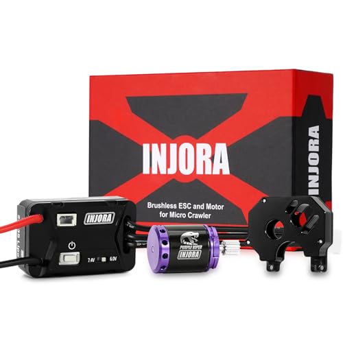 INJORA MBL32 G2 Wasserdichter Brushless-Regler & 1721 Purple Viper Außenläufer-Motor für 1/24 Axial SCX24 von INJORA