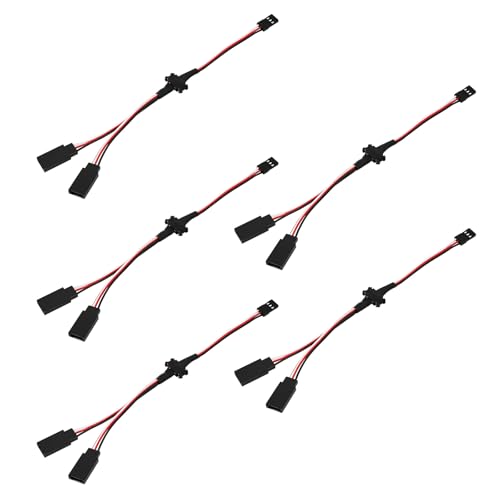 INJORA Magnetisches Snap-on JR 1-zu-2 Y-Kabel für RC-Modelle, 5STK (20cm) von INJORA