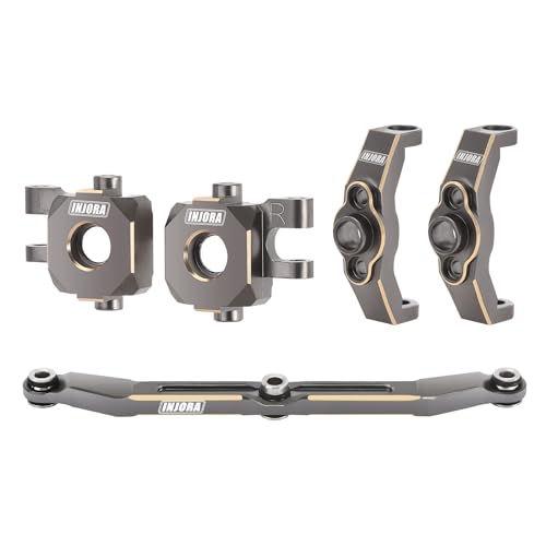 INJORA Messing Lenkblöcke Achsschenkel & Lenkrollen C-Hubs Lenkstange mit vollem Spiel für TRX4M Upgrade 1/18 RC Crawler Car, Grau INJORA Messing Lenkblöcke Achsschenkel & Lenkrollen C-Hubs Lenkstange mit vollem Spiel für TRX4M Upgrade 1/18 RC Crawler Car, Grau von INJORA