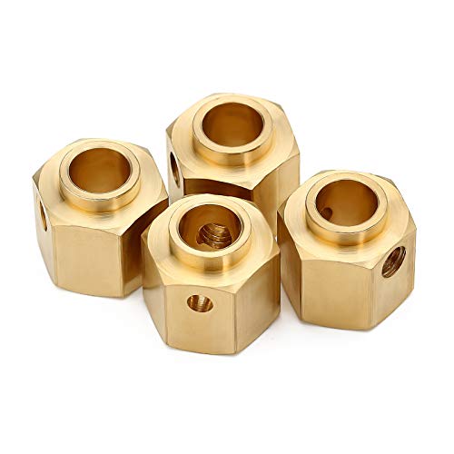 INJORA RC Hex Adapter 4pcs Messing Mitnehmer Crawler Zubehör für 1/10 RC Crawler TRX-4 G63 (10mm) von INJORA