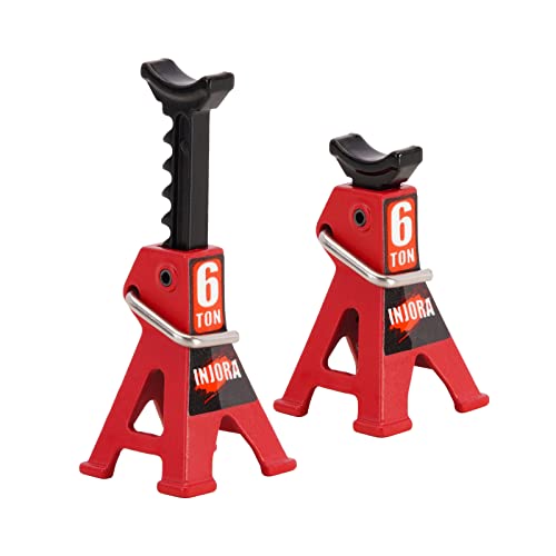INJORA Mini Klinken Ständer Metall Verstellbar Scale Jack Ständer für 1/18 1/24 RC Crawler SCX24 AX24 TRX4M FCX24 Zubehör von INJORA