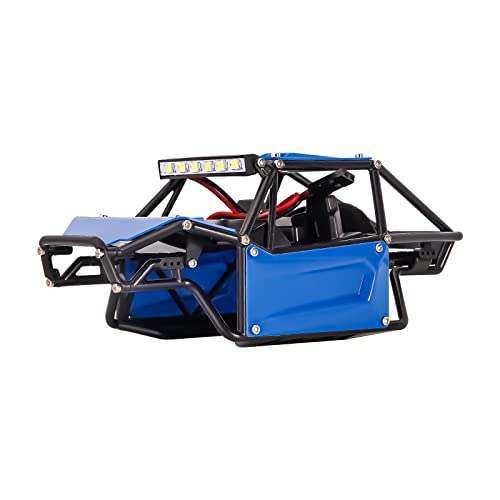 INJORA Nylon Rock Buggy Karosserie Chassis Kit für 1/24 RC Crawler Auto Axial SCX24 C10 JLU Bronco Upgrade Teile,Blau von INJORA