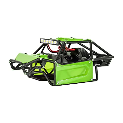 INJORA Nylon Rock Buggy Karosserie Chassis Kit für 1/24 RC Crawler Auto Axial SCX24 C10 JLU Bronco Upgrade Teile,Grün von INJORA