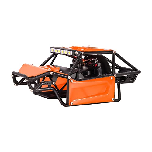 INJORA Nylon Rock Buggy Karosserie Chassis Kit für 1/24 RC Crawler Auto Axial SCX24 C10 JLU Bronco Upgrade Teile,Orange von INJORA