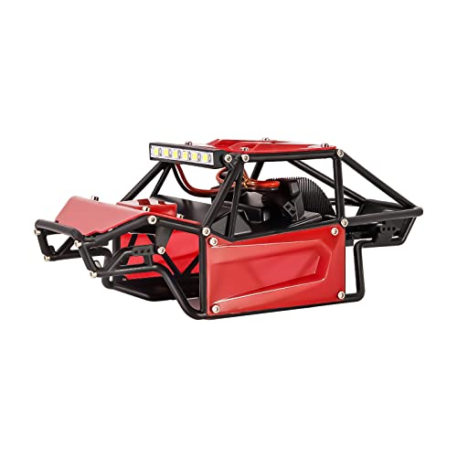 INJORA Nylon Rock Buggy Karosserie Chassis Kit für 1/24 RC Crawler Auto Axial SCX24 C10 JLU Bronco Upgrade Teile,Rot von INJORA