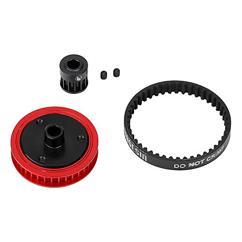 INJORA RC Antriebsriemen RC Getriebe RC Zubehör für 1/10 RC Crawler Car Axial SCX10 SCX10 II 90046 (3,2mm Rot) von INJORA