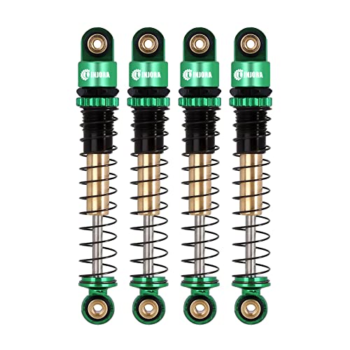INJORA RC Stoßdämpfer 43 mm Gewinde Tele Shocks RC Auto Dämpfer für 1/24 RC Crawler Axial SCX24 AXI90081 Deadbolt Bronco Gladiator Micro Crawler Upgrade Teile(Grün) von INJORA