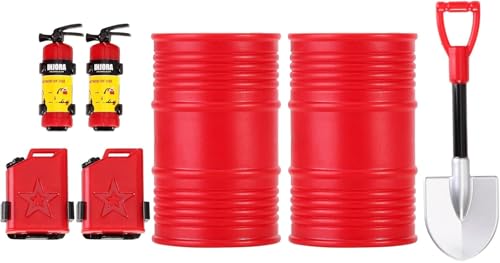 INJORA RC Dekoration Auto Feuerlöscher/Kraftstofftank/Schaufel/Ölfass/Sandleiter für 1/24 Crawler Auto Axial SCX24 FMS FCX24 AX24 Gladiator Bronco Deadbolt Upgrade,7pcs INJORA RC Dekoration Auto Feuerlöscher/Kraftstofftank/Schaufel/Ölfass/Sandleiter für 1/24 Crawler Auto Axial SCX24 FMS FCX24 AX24 Gladiator Bronco Deadbolt Upgrade,7pcs von INJORA