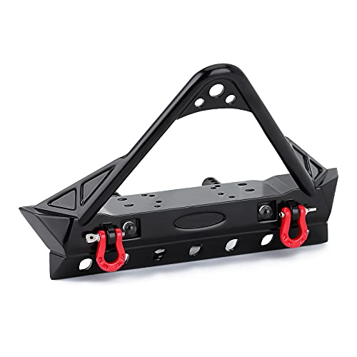 INJORA RC Frontstoßstange Crawler Stoßstange mit LED Leuchte für 1/10 RC Crawler TRX4 Axial SCX10 90046 SCX10 III AXI03007 AXI03003 (Dreieckig) von INJORA